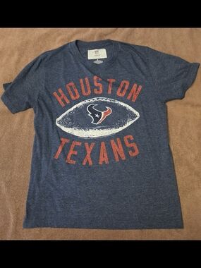 NFL Houston Texans Team Apparel Heathered Navy Tee with Red Print